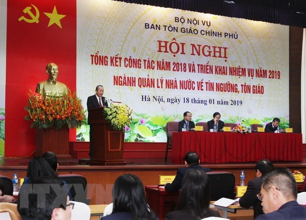 Le vice-PM Truong Hoa Binh dirige les travaux religieux pour 2019 ảnh 1 Le vice-PM Truong Hoa Binh dirige les travaux religieux pour 2019 ảnh 1