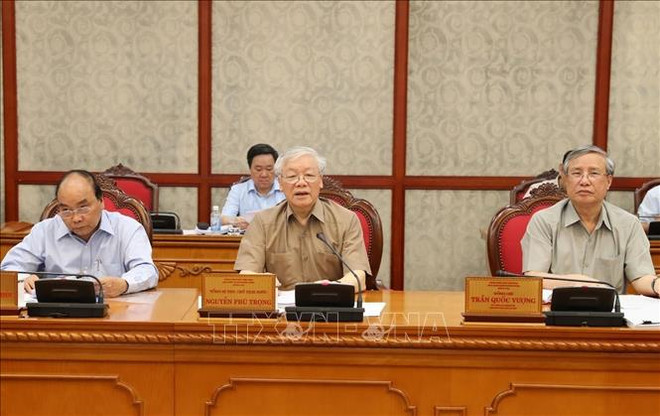 Le BP se réunit sous l’égide du secrétaire général et président Nguyen Phu Trong ảnh 1 Le BP se réunit sous l’égide du secrétaire général et président Nguyen Phu Trong ảnh 1