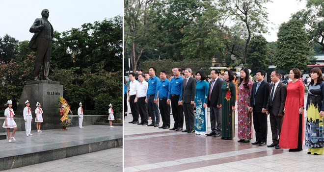 Les responsables de Hanoi rendent hommage à Lénine à l'occasion de son anniversaire ảnh 1 Les responsables de Hanoi rendent hommage à Lénine à l'occasion de son anniversaire ảnh 1