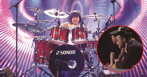 Le batteur Nguyên Trong Nhân, 9 ans et un talent fou ảnh 2
