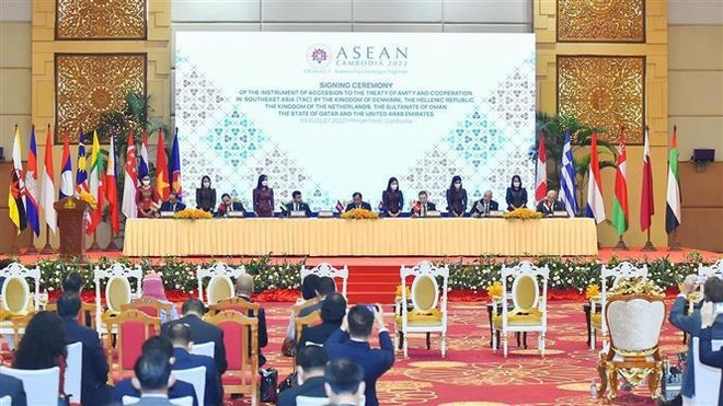 AMM-55: le ministre Bui Thanh Son rencontre des représentants de plusieurs pays ảnh 1