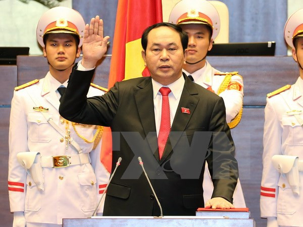 Le nouveau président du Vietnam prête serment ảnh 1 Le nouveau président du Vietnam prête serment ảnh 1