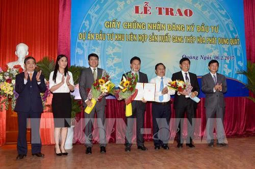 Le groupe Hoà Phat lance son méga-projet de complexe sidérurgique à Quang Ngai ảnh 1 Le groupe Hoà Phat lance son méga-projet de complexe sidérurgique à Quang Ngai ảnh 1