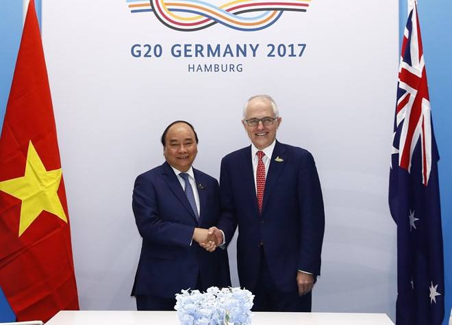 Le PM vietnamien rencontre les dirigeants de R. de Corée et d’Australie à Hambourg ảnh 2 Le PM vietnamien rencontre les dirigeants de R. de Corée et d’Australie à Hambourg ảnh 2
