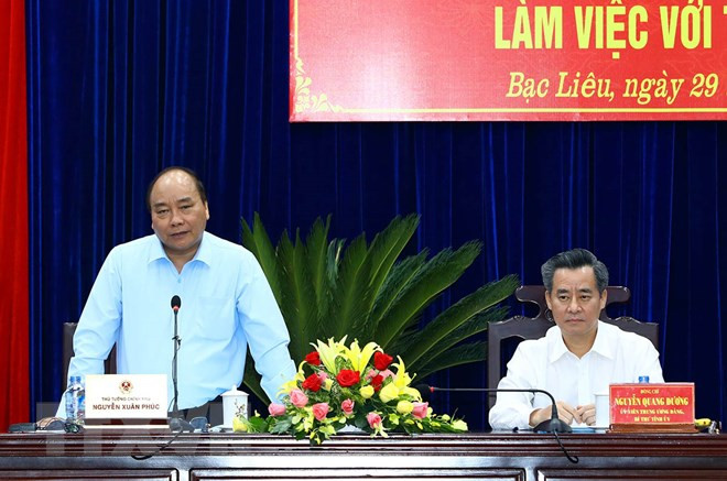 Nguyen Xuan Phuc en déplacement à Bac Lieu ảnh 1 Nguyen Xuan Phuc en déplacement à Bac Lieu ảnh 1
