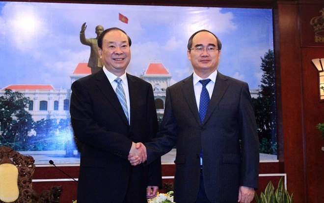 Le responsable de Ho Chi Minh-Ville reçoit une délégation du Parti communiste chinois ảnh 1 Le responsable de Ho Chi Minh-Ville reçoit une délégation du Parti communiste chinois ảnh 1