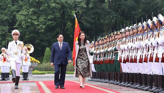 Le PM vietnamien souhaite la bienvenue à la PM néo-zélandaise ảnh 1 Le PM vietnamien souhaite la bienvenue à la PM néo-zélandaise ảnh 1