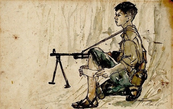 Vernissage de l'exposition "Croquis durant la Résistance du Sud" à Hanoï ảnh 1 Vernissage de l'exposition "Croquis durant la Résistance du Sud" à Hanoï ảnh 1