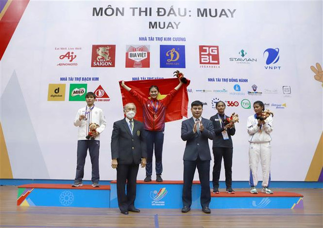 Muay : le Vietnam a remporté quatre médailles d'or aux SEA Games 31 ảnh 2 Muay : le Vietnam a remporté quatre médailles d'or aux SEA Games 31 ảnh 2