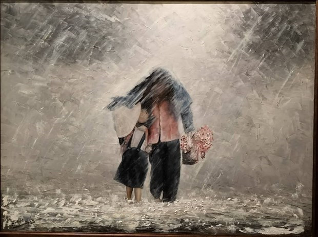 Peinture : Ouverture d’une exposition de 70 œuvres de journalistes de la VNA ảnh 1