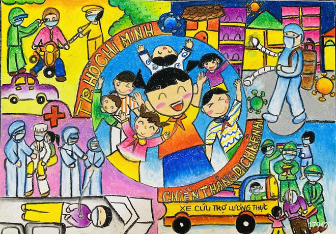 70.000 peintures d'enfants "Croire au Vietnam" contribuent au Fonds de vaccins anti-COVID-19 ảnh 1 70.000 peintures d'enfants "Croire au Vietnam" contribuent au Fonds de vaccins anti-COVID-19 ảnh 1