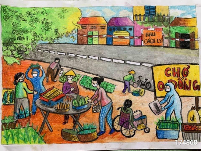 70.000 peintures d'enfants "Croire au Vietnam" contribuent au Fonds de vaccins anti-COVID-19 ảnh 2 70.000 peintures d'enfants "Croire au Vietnam" contribuent au Fonds de vaccins anti-COVID-19 ảnh 2