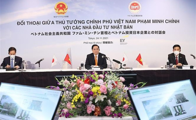 Le Premier ministre Pham Minh Chinh dialogue avec les principaux investisseurs japonais ảnh 1 Le Premier ministre Pham Minh Chinh dialogue avec les principaux investisseurs japonais ảnh 1