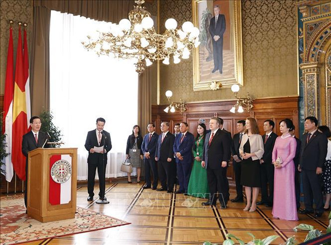 Le président Vo Van Thuong rencontre le maire de Vienne ảnh 2 Le président Vo Van Thuong rencontre le maire de Vienne ảnh 2