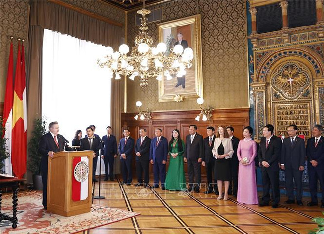Le président Vo Van Thuong rencontre le maire de Vienne ảnh 1 Le président Vo Van Thuong rencontre le maire de Vienne ảnh 1