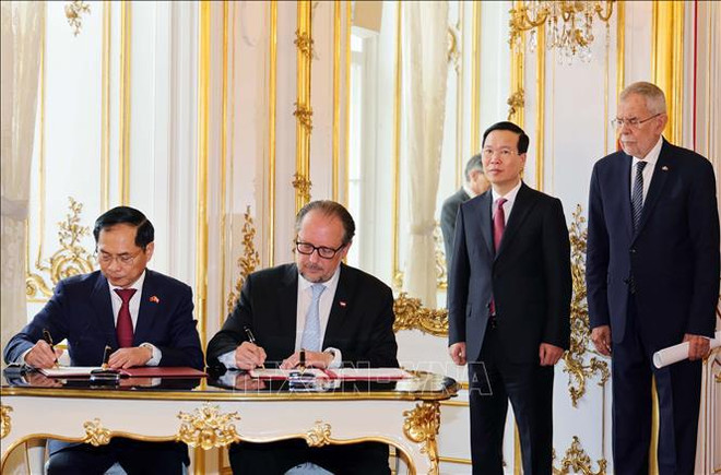 Vietnam-Autriche : entretien Vo Van Thuong - Alexander Van der Bellen ảnh 2 Vietnam-Autriche : entretien Vo Van Thuong - Alexander Van der Bellen ảnh 2