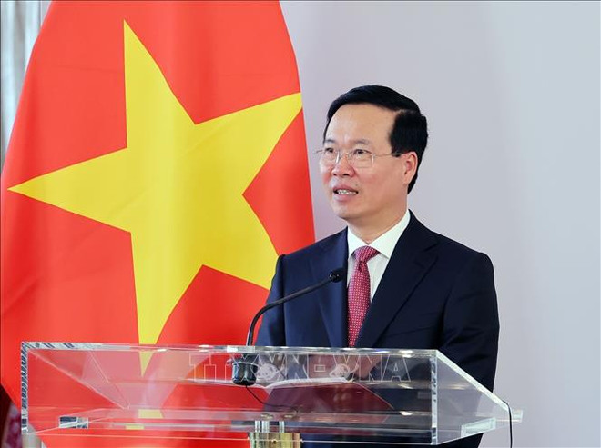 Les présidents vietnamien et autrichien rencontrent la presse ảnh 2 Les présidents vietnamien et autrichien rencontrent la presse ảnh 2