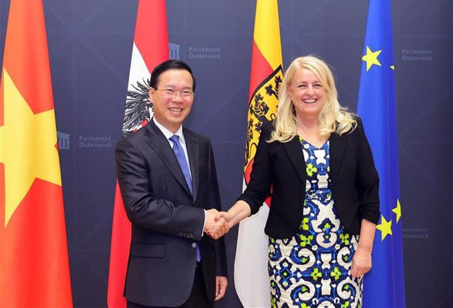Le président vietnamien rencontre la présidente du Conseil fédéral d’Autriche ảnh 1 Le président vietnamien rencontre la présidente du Conseil fédéral d’Autriche ảnh 1