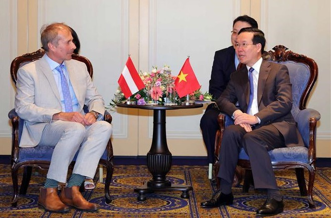 Le président Vo Van Thuong entame sa visite officielle en Autriche ảnh 3 Le président Vo Van Thuong entame sa visite officielle en Autriche ảnh 3