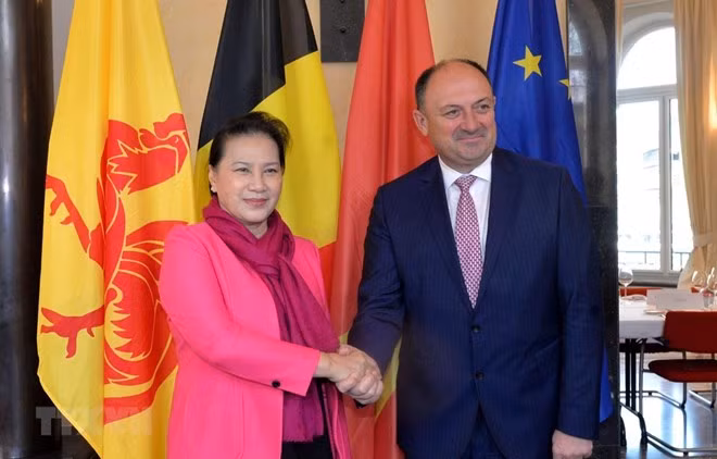 La présidente d’AN du Vietnam rencontre le ministre-président wallon ảnh 1