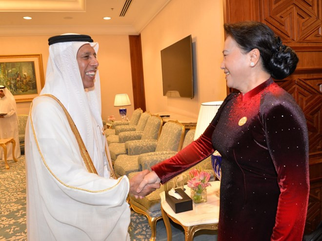 La présidente de l’AN vietnamienne rencontre le président du Conseil consultatif du Qatar ảnh 1 La présidente de l’AN vietnamienne rencontre le président du Conseil consultatif du Qatar ảnh 1