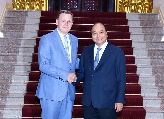 Le Premier ministre reçoit le ministre-président allemand de Thuringe ảnh 1