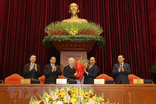Nguyen Phu Trong réélu Secrétaire général du Comité central du Parti ảnh 2 Nguyen Phu Trong réélu Secrétaire général du Comité central du Parti ảnh 2