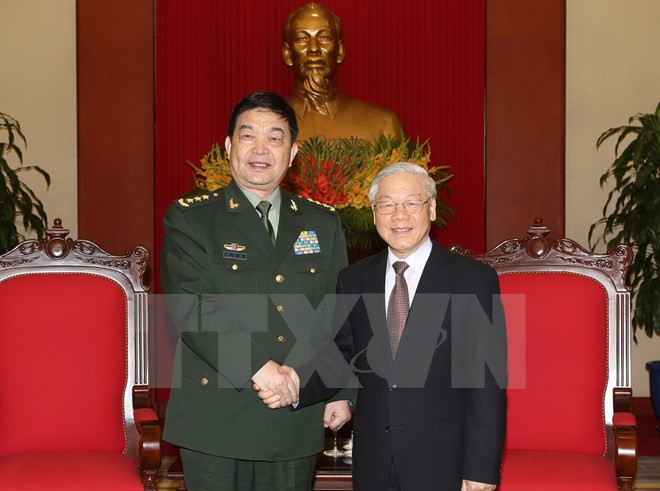Le leader du PCV reçoit le ministre chinois de la Défense ảnh 1 Le leader du PCV reçoit le ministre chinois de la Défense ảnh 1