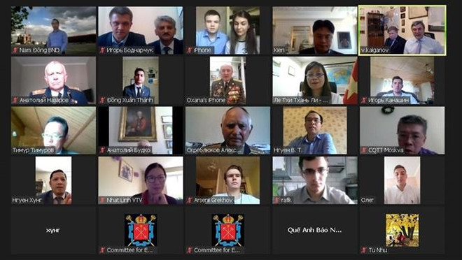 Réunion virtuelle en l’honneur de grands anniversaires de la Russie et du Vietnam ảnh 1 Réunion virtuelle en l’honneur de grands anniversaires de la Russie et du Vietnam ảnh 1