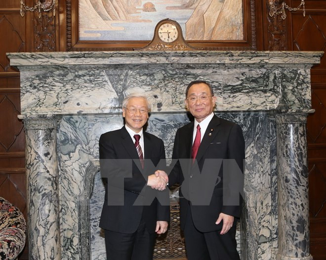 Activités du leader du Parti communiste du Vietnam au Japon ảnh 1 Activités du leader du Parti communiste du Vietnam au Japon ảnh 1