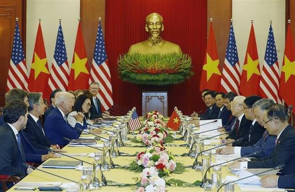 Déclaration commune sur l’élévation des relations Vietnam – États-Unis en un partenariat stratégique intégral ảnh 2 Déclaration commune sur l’élévation des relations Vietnam – États-Unis en un partenariat stratégique intégral ảnh 2