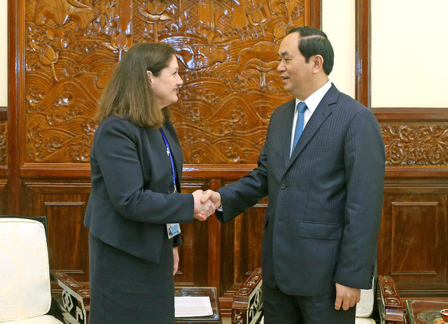 Le président Tran Dai Quang reçoit le président du Centre national APEC Etats-Unis ảnh 1 Le président Tran Dai Quang reçoit le président du Centre national APEC Etats-Unis ảnh 1