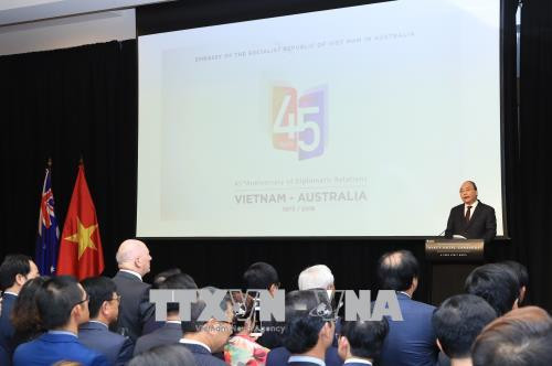Dîner de réception en l’honneur de l'anniversaire des relations Vietnam-Australie à Canberra ảnh 1 Dîner de réception en l’honneur de l'anniversaire des relations Vietnam-Australie à Canberra ảnh 1