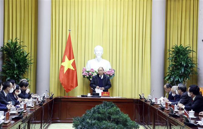 Le président Nguyen Xuan Phuc salue les contributions de la Vietnam Economic Association ảnh 1 Le président Nguyen Xuan Phuc salue les contributions de la Vietnam Economic Association ảnh 1
