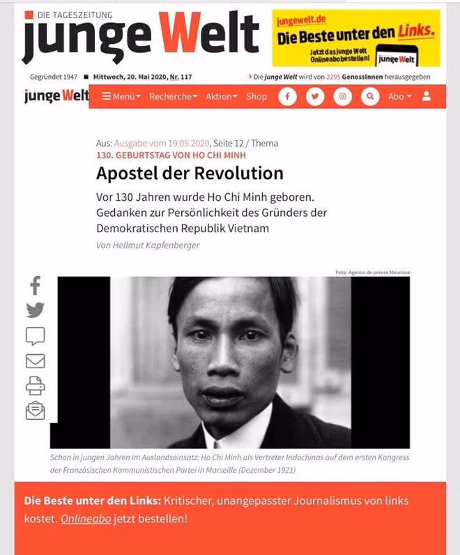 La presse allemande et cubaine parle de Ho Chi Minh ảnh 1 La presse allemande et cubaine parle de Ho Chi Minh ảnh 1