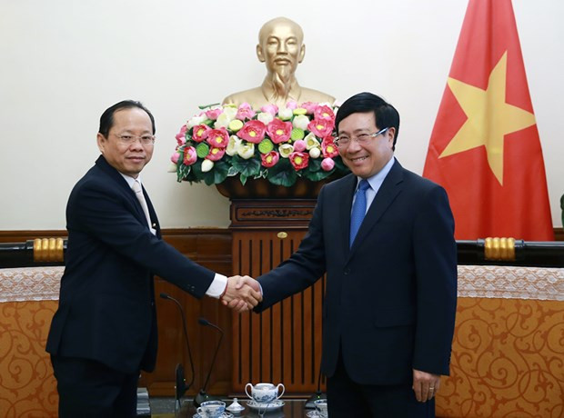 Le vice-Premier ministre Pham Binh Minh reçoit le nouvel ambassadeur du Cambodge ảnh 1 Le vice-Premier ministre Pham Binh Minh reçoit le nouvel ambassadeur du Cambodge ảnh 1