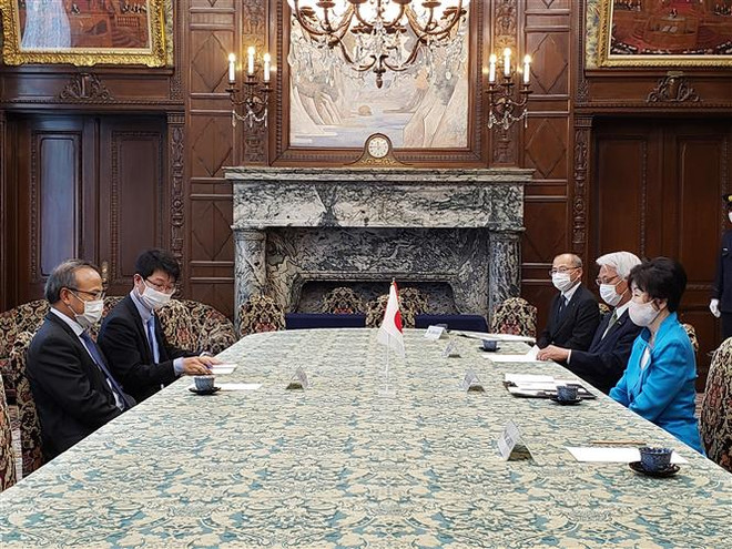 La présidente de la Chambre haute du Japon apprécie les réalisations du Vietnam face au COVID-19 ảnh 1