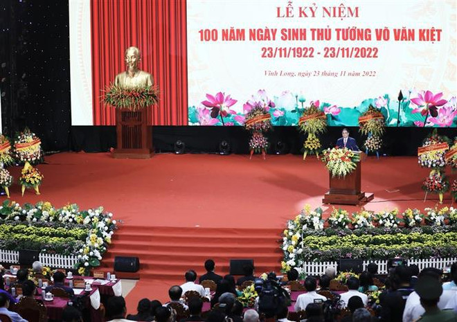 Une grande cérémonie marquant le 100e anniversaire du feu PM Vo Van Kiet à Vinh Long ảnh 1 Une grande cérémonie marquant le 100e anniversaire du feu PM Vo Van Kiet à Vinh Long ảnh 1