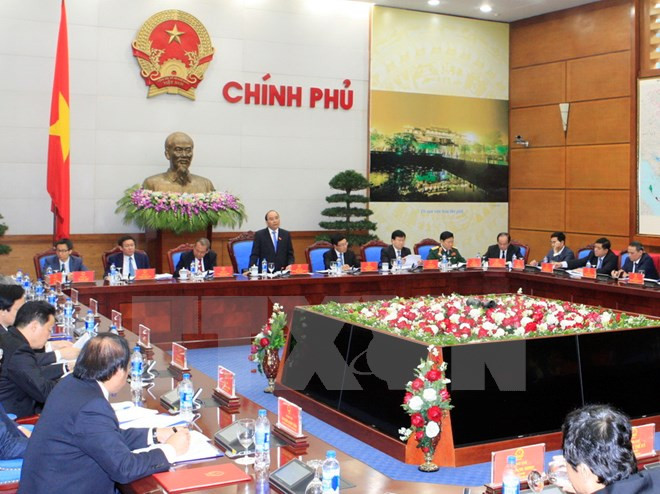 Première réunion du gouvernement sous l'égide du nouveau PM Nguyen Xuan Phuc ảnh 1 Première réunion du gouvernement sous l'égide du nouveau PM Nguyen Xuan Phuc ảnh 1