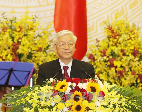 Réception solennelle en l’honneur du président chinois Xi Jinping ảnh 1 Réception solennelle en l’honneur du président chinois Xi Jinping ảnh 1