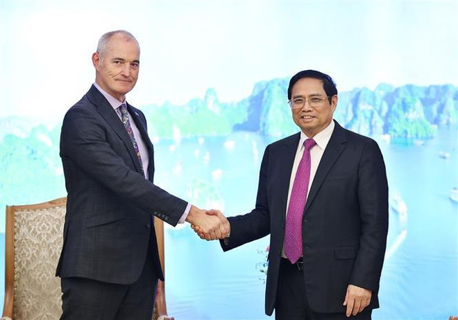 Le PM Pham Minh Chinh reçoit le président de l'Université RMIT ảnh 1 Le PM Pham Minh Chinh reçoit le président de l'Université RMIT ảnh 1