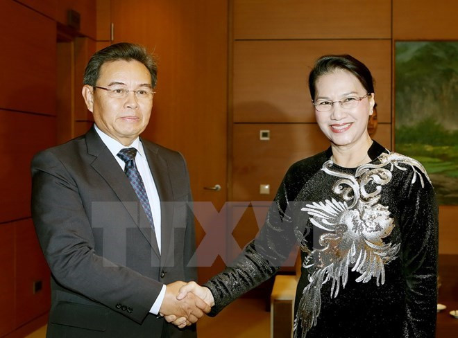 La présidente de l’AN reçoit le président du CC du Front d'édification nationale du Laos ảnh 1 La présidente de l’AN reçoit le président du CC du Front d'édification nationale du Laos ảnh 1