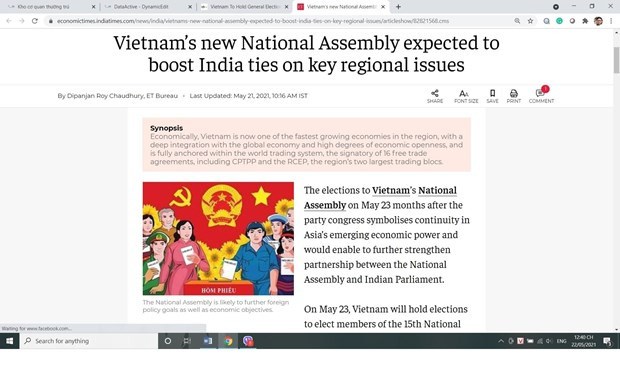 Élections législatives: des médias indiens font l'éloge des préparatifs du Vietnam ảnh 1