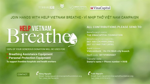 COVID-19 : "Help Vietnam Breathe", aidez le Vietnam à respirer ảnh 1 COVID-19 : "Help Vietnam Breathe", aidez le Vietnam à respirer ảnh 1