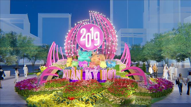 Hô Chi Minh-Ville: la rue florale printanière Nguyên Huê pour le Têt 2019 ảnh 1 Hô Chi Minh-Ville: la rue florale printanière Nguyên Huê pour le Têt 2019 ảnh 1