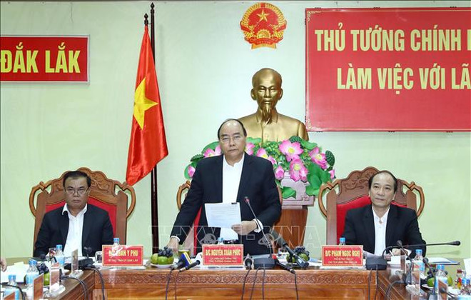 Le Premier ministre travaille avec les autorités de Dak Lak ảnh 1 Le Premier ministre travaille avec les autorités de Dak Lak ảnh 1