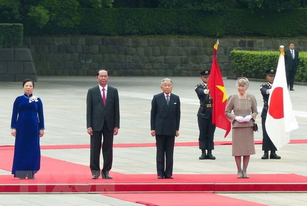 Entrevue entre le président Trân Dai Quang et l’empereur Akihito ảnh 1 Entrevue entre le président Trân Dai Quang et l’empereur Akihito ảnh 1