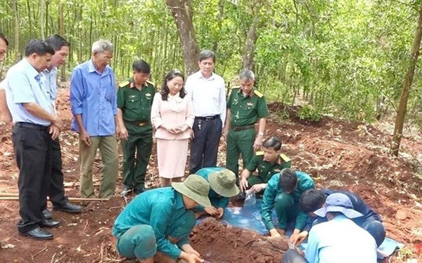 Les restes de 20 soldats tombés au combat retrouvés à Binh Phuoc ảnh 1 Les restes de 20 soldats tombés au combat retrouvés à Binh Phuoc ảnh 1