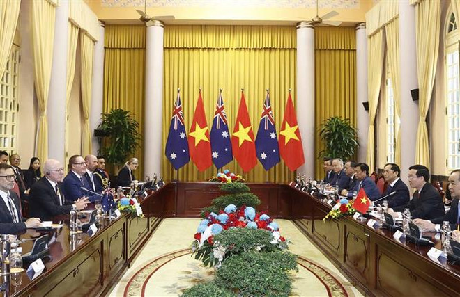Le président Vo Van Thuong s’entretient avec le gouverneur général d’Australie David Hurley ảnh 3 Le président Vo Van Thuong s’entretient avec le gouverneur général d’Australie David Hurley ảnh 3