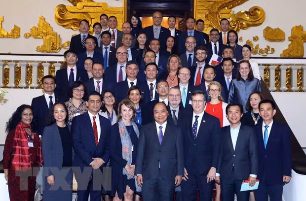 Le Premier ministre reçoit des entrepreneurs américains ảnh 1